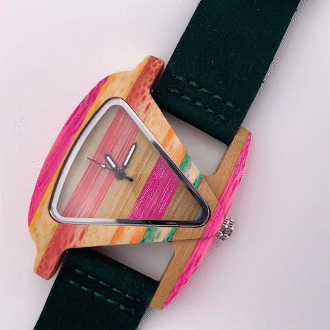 Wood Color Kreative Holz Quartz Damen Uhr